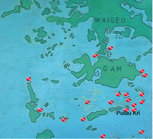 The dive sites - click to enlarge