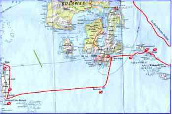 Reiseroute der Ciska Ostern 2002