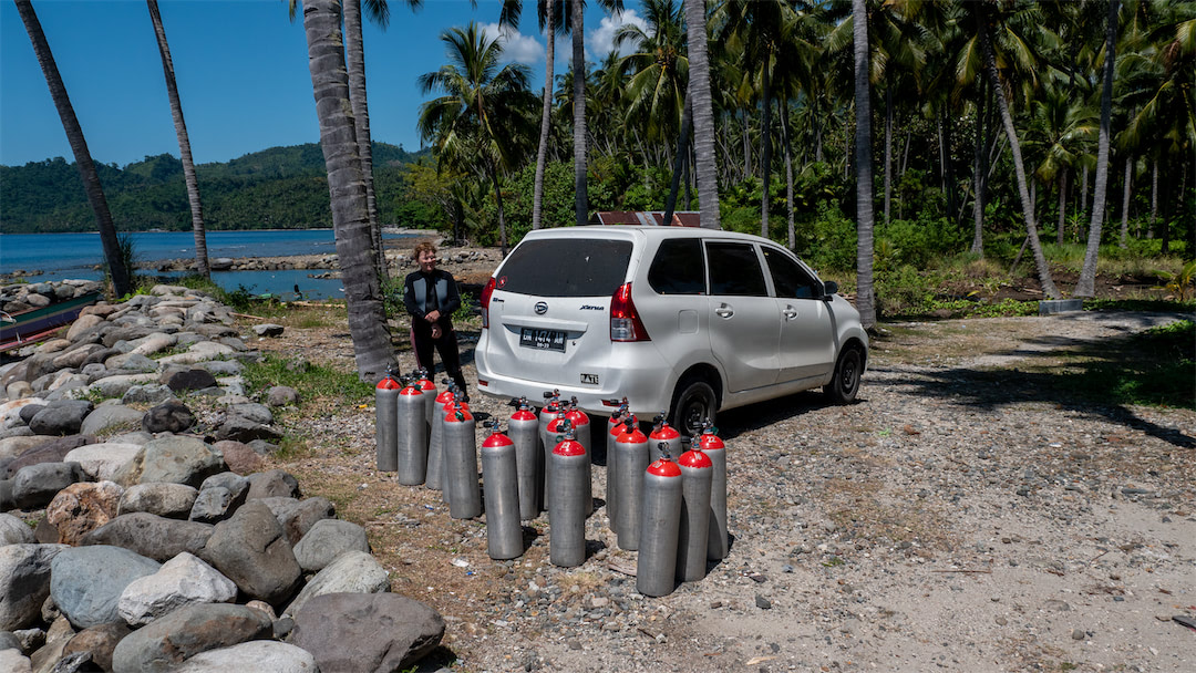 Our car with part of our equipment