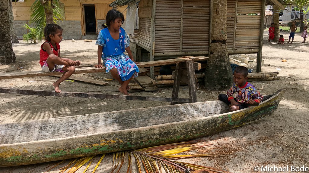 Children in a village, Kei Islands