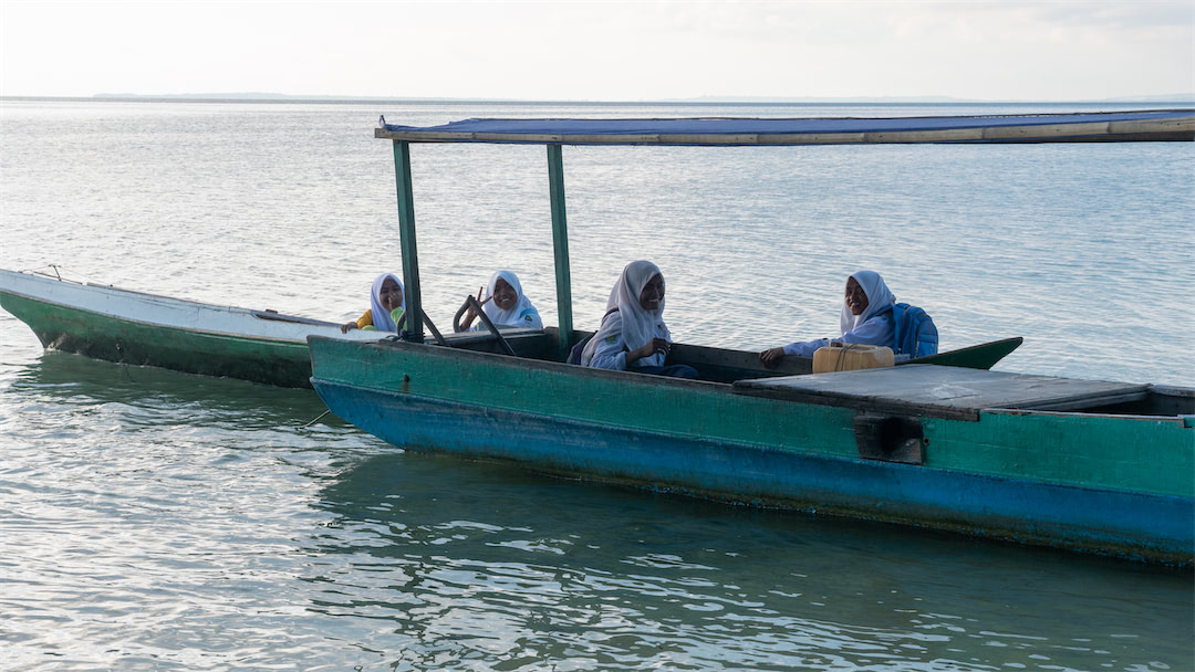 Children on the way to school