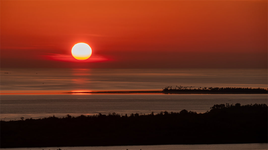 Sonnenuntergag am Sunset Point auf Tomia